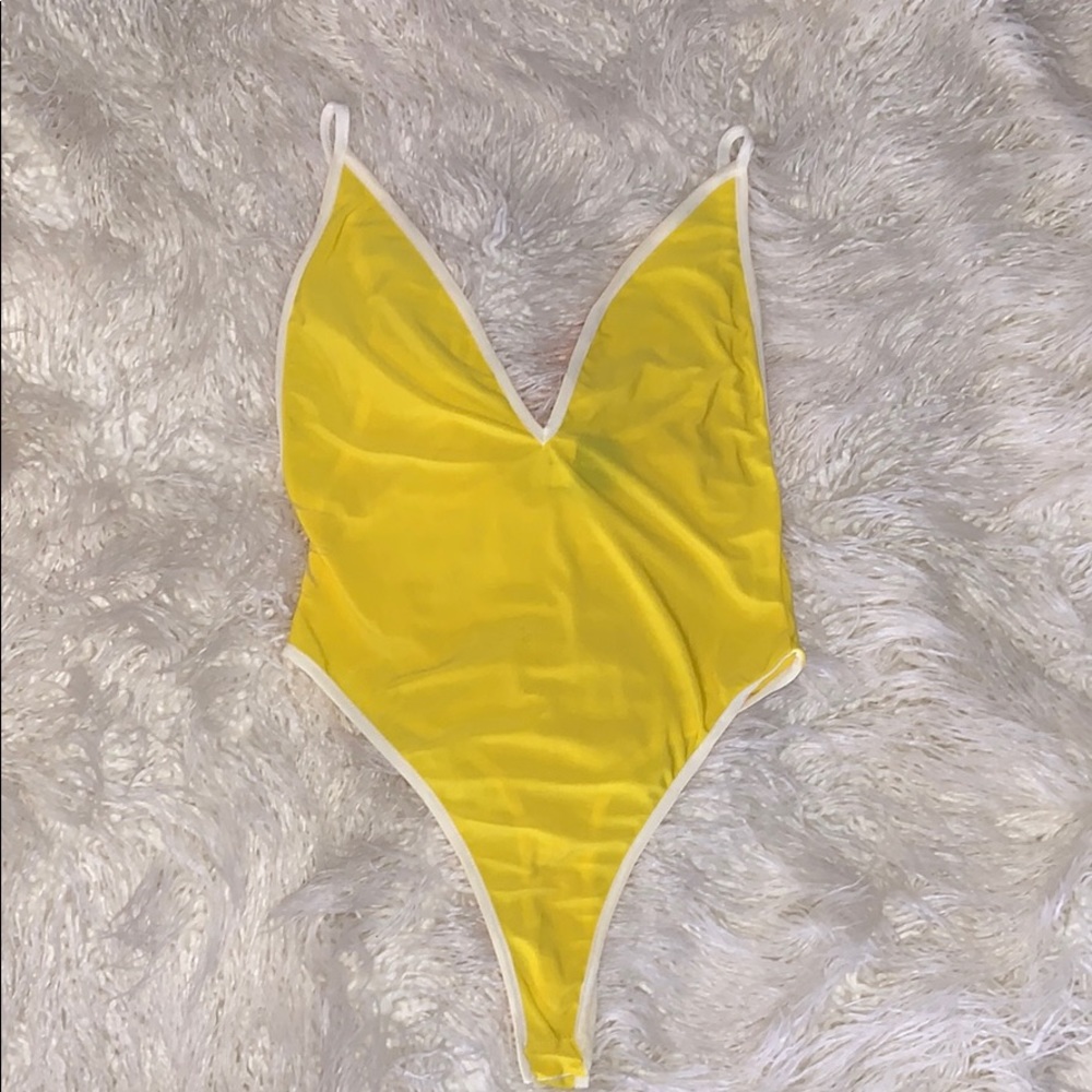 Yellow bodysuit